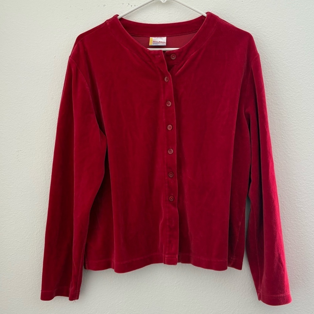 Hanna Andersson Red Button-Up Top/ Cardigan Size Large